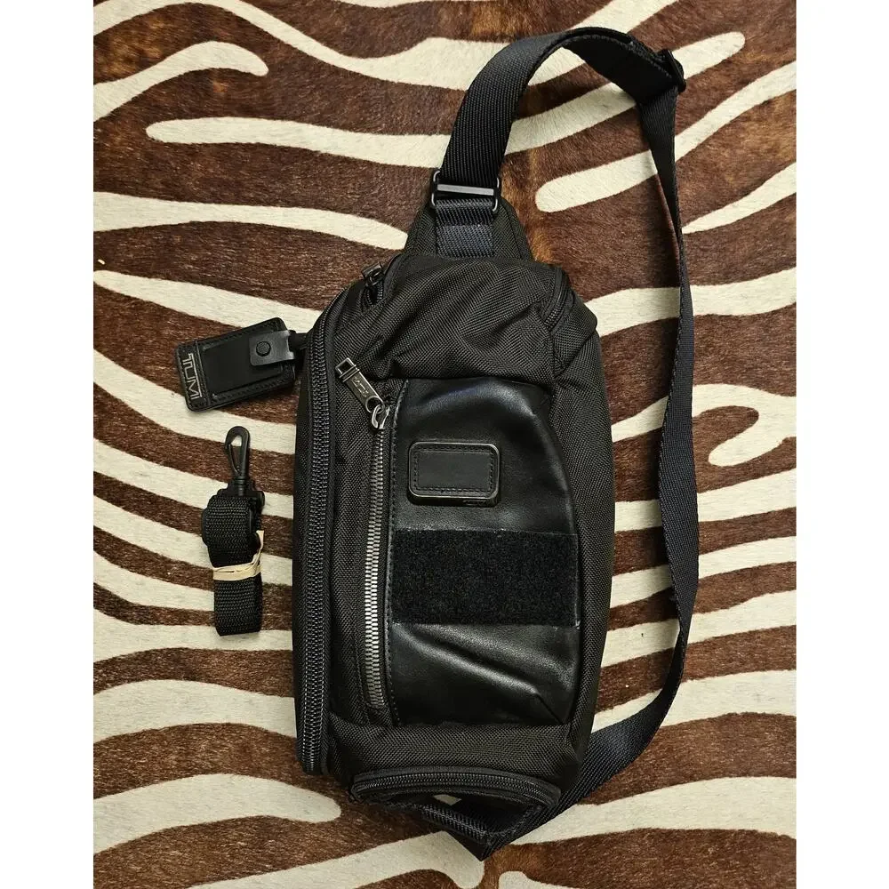 Tumi Alpha Bravo Kelley Chest Pack Sling Bag Black